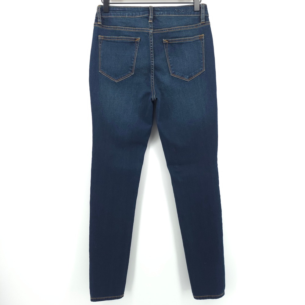 Vigoss‎ Womens Jeans Ace Super Skinny W26 L29 Dark Wash Distressed High Rise - Picture 3 of 10